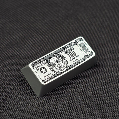 Anime themed design for US dollar bills, featuring aluminum alloy personalized keycaps, 2.25U personalized keycaps, and mechanical keyboard decorative keycaps
