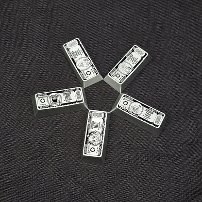 Anime themed design for US dollar bills, featuring aluminum alloy personalized keycaps, 2.25U personalized keycaps, and mechanical keyboard decorative keycaps