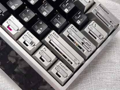 Parameterized V3 Personalized Keycaps Original Design, Unique Shape Metal Decorative Keycaps, Mechanical Keyboard Replacement Metal Corrosion Resistant Anode Keycaps