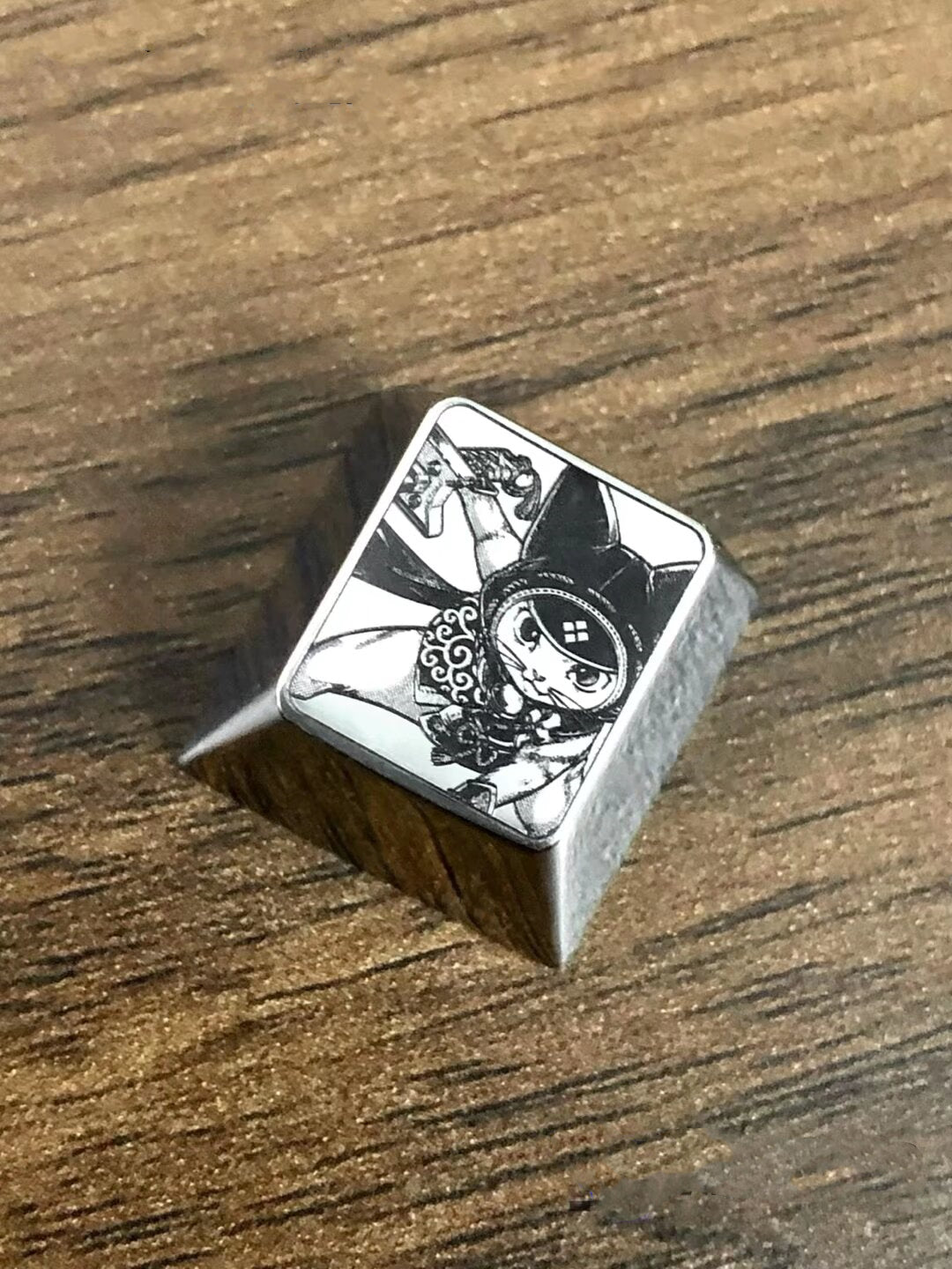 Monster Hunter，Felyne 1 U titanium alloy personalized keycaps, anime and game cultural creative keycaps, mechanical keyboard decorative keycaps