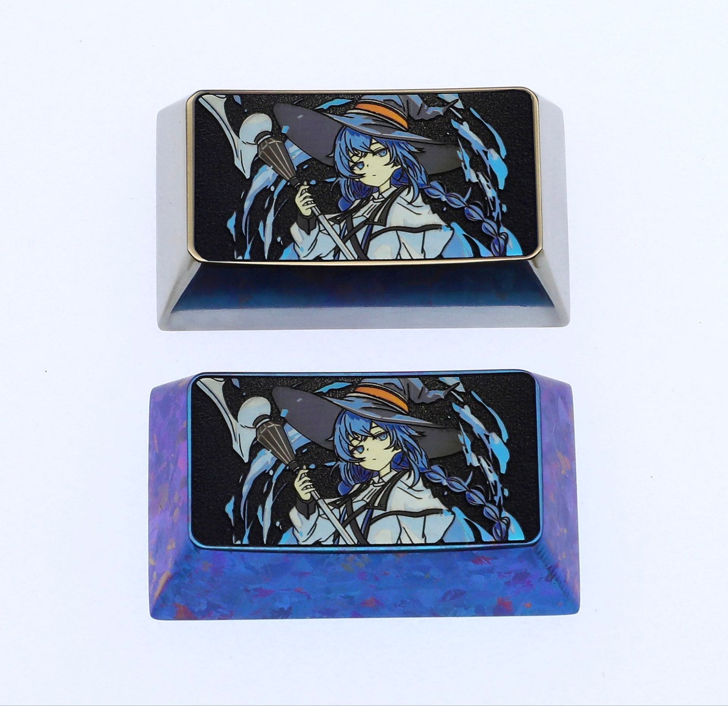 Quest of Memories, Roxy, 1.75U titanium alloy personalized keycaps, metal keycaps for anime and game peripheral characters