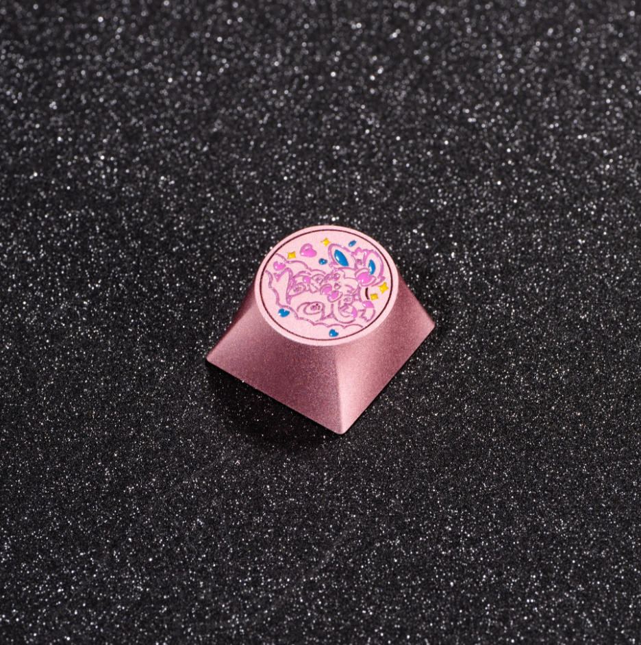 Pok é mon, Eevee series, aluminum alloy CNC circular button shaped personalized keycaps, mechanical keyboard metal decorative keycaps