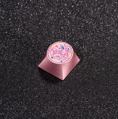 Pok é mon, Eevee series, aluminum alloy CNC circular button shaped personalized keycaps, mechanical keyboard metal decorative keycaps