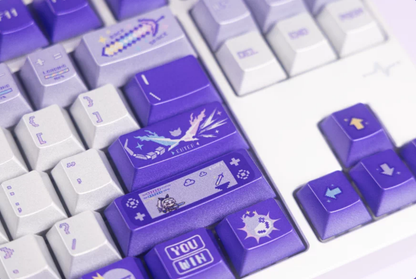 Honkai: Star Rail, Silver Wolf Theme PBT material personalized key cap set, animation game culture creative decoration key cap set, compatible with 61/64/68/75/84/87/104 key mechanical keyboard