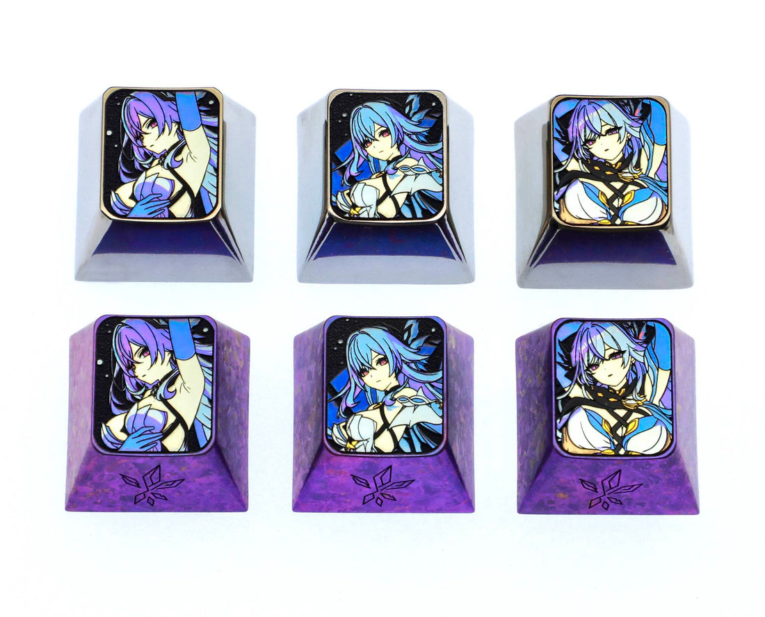 Skirk, 1U titanium alloy personalized keycaps, metal decorative keycaps around anime and game characters.
