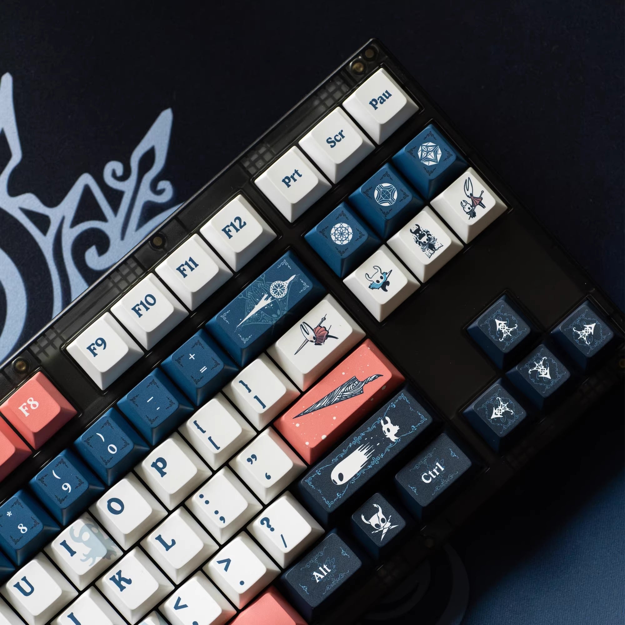 The Hollow Knight theme, PBT material, sublimation， Personalized keycap set, original factory height mechanical keyboard decorative keycap set