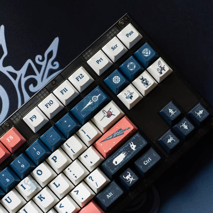 The Hollow Knight theme, PBT material, sublimation， Personalized keycap set, original factory height mechanical keyboard decorative keycap set