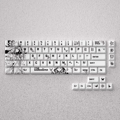 Wuthering Waves series, The Shorekeeper theme, original high PBT material compatible MX switch mechanical keyboard, anime game theme set keycaps, mechanical keyboard replacement keycap set
