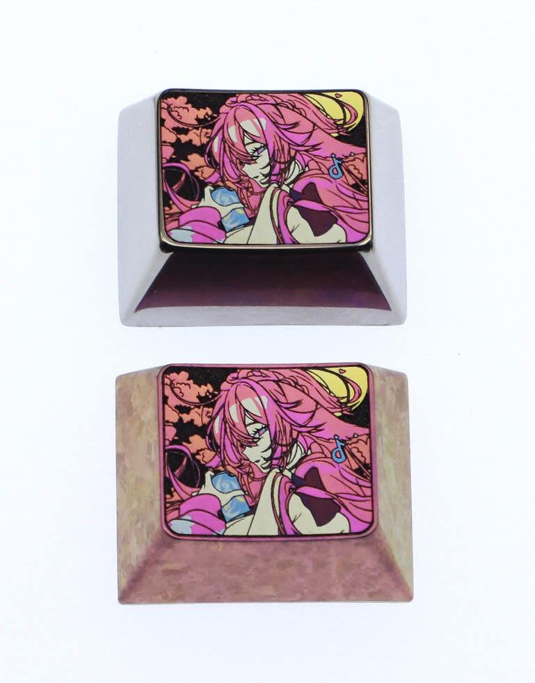 Genshin Impact, Yae Miko, 1.2U titanium alloy personalized keycaps, anime and game character decoration metal carved keycaps