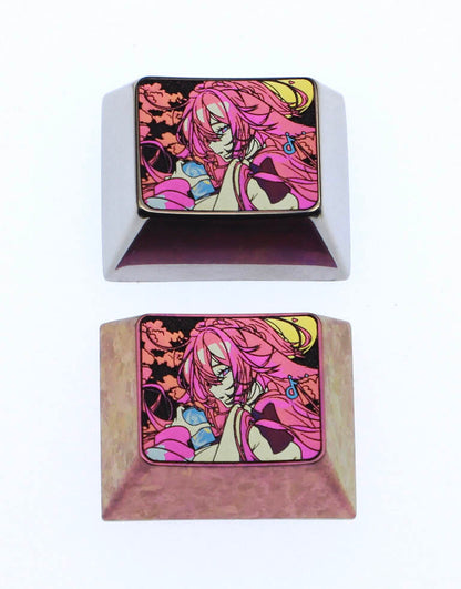 Genshin Impact, Yae Miko, 1.2U titanium alloy personalized keycaps, anime and game character decoration metal carved keycaps