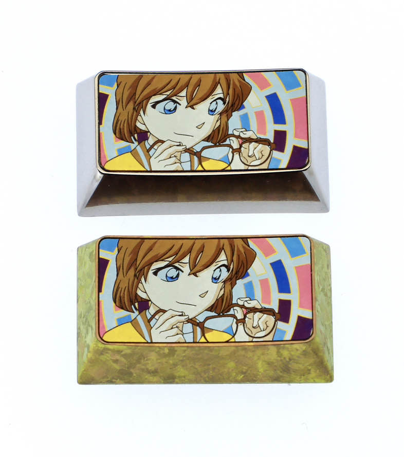 Detective Conan, Anita Hailey, 1.75U titanium alloy metal carved personalized keycaps, anime game culture decoration mechanical keyboard keycaps