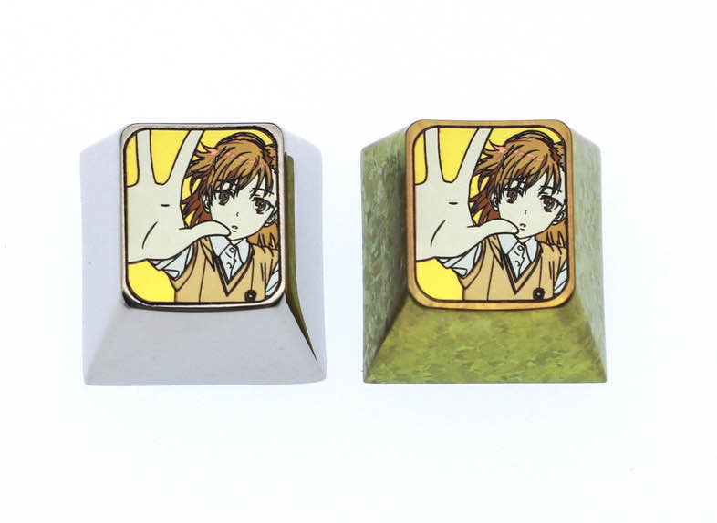 Misaka Mikoto, 1U titanium alloy personalized keycap, anime and game character carved metal creative keycap
