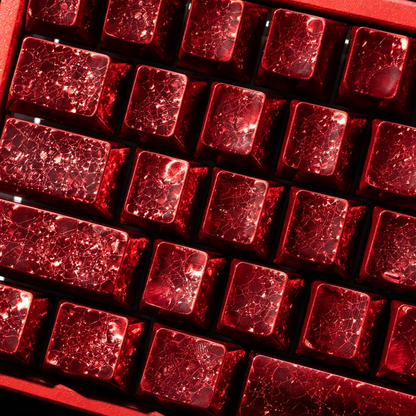 Frost ice crystal ice crack keycap metal texture PBT material decorative keycap original factory highly personalized metal paint artistic pattern keycap