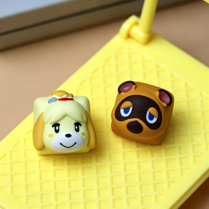 Animal Crossing: New Horizons， Multi colored resin personalized keycaps, decorative keycaps for anime and game culture and creativity