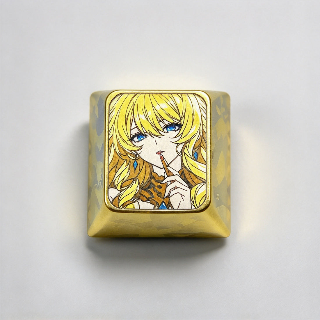 Genshin Impact,Navia Caspar 1U/1.75 U titanium alloy personalized keycaps, mechanical keyboard decorative keycaps, anime and game cultural creative keycaps