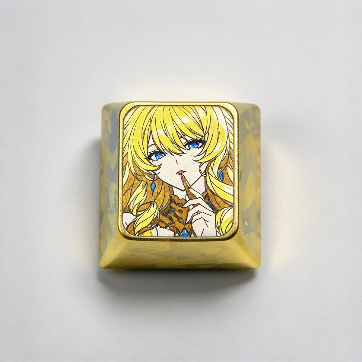 Genshin Impact，Navia Caspar 1U/1.75 U titanium alloy personalized keycaps, mechanical keyboard decorative keycaps, anime and game cultural creative keycaps