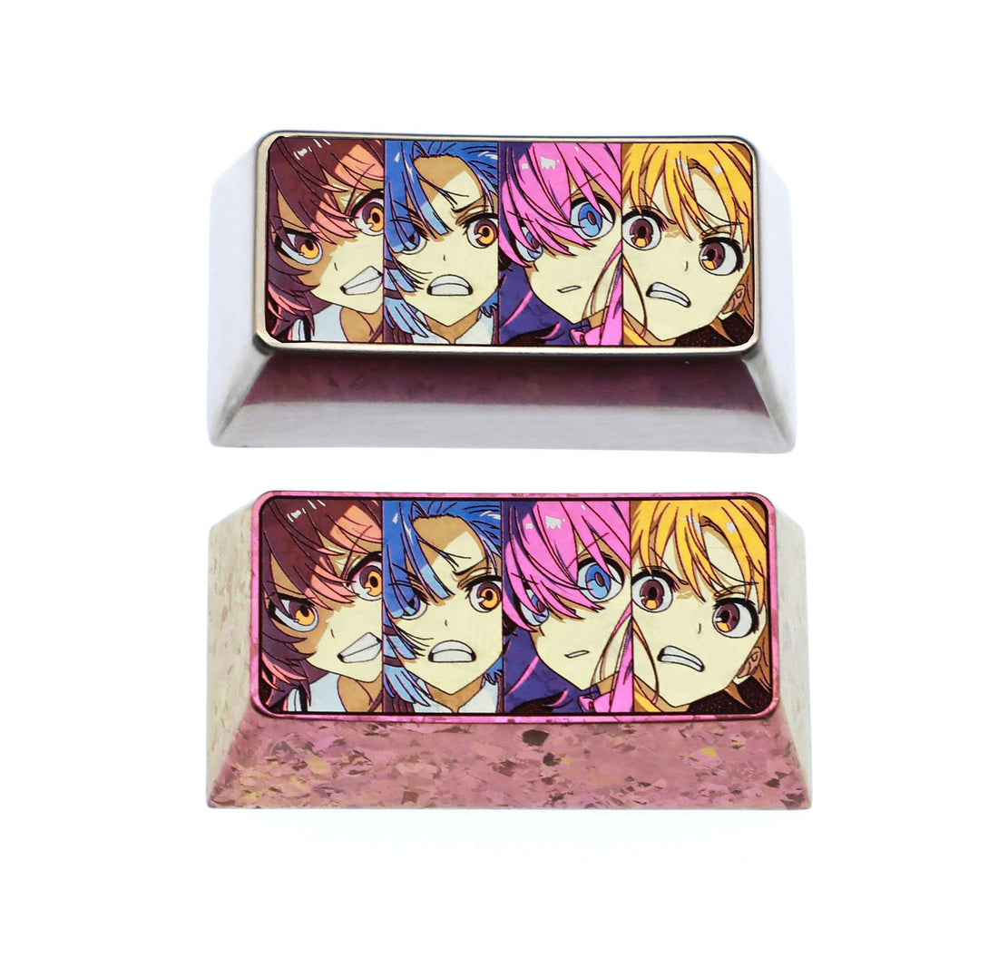 BOCCHI THE ROCK! Character collection, 2U titanium alloy personalized decorative keycaps, metal keycaps carved around anime and game characters