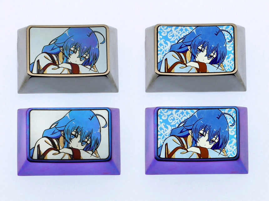 Roxy, 1.75U titanium alloy personalized keycaps, metal decorative keycaps, anime keycaps