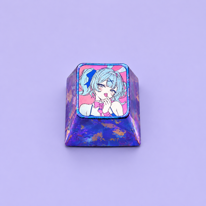 Rabbit Hole，Miku ACG Music Idol 1 U titanium alloy personalized keycaps, anime and game cultural creative keycaps, mechanical keyboard decorative keycaps