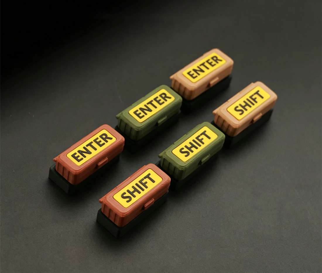 CS2 military firebox, resin printing molding, cartoon resin decorative keycaps, FPS game culture creative keycaps, mechanical keyboard decorative keycaps.