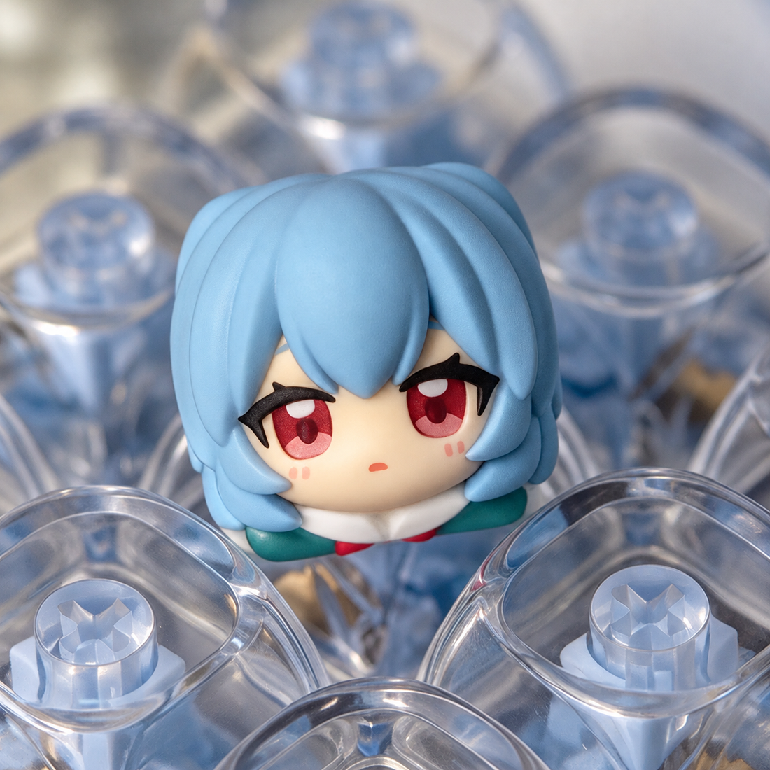 EVA cartoon main character design cute cartoon style resin molded personalized keycaps, mechanical keyboard resin decorative keycaps