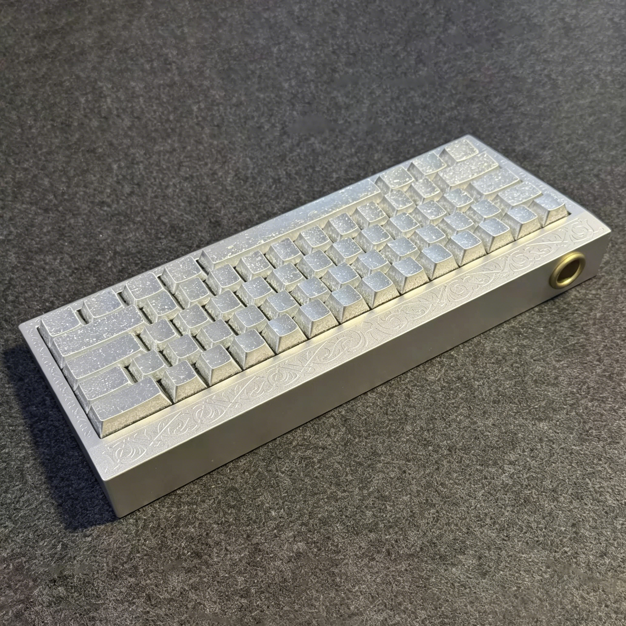 Frost ice crystal ice crack keycap metal texture PBT material decorative keycap original factory highly personalized metal paint artistic pattern keycap
