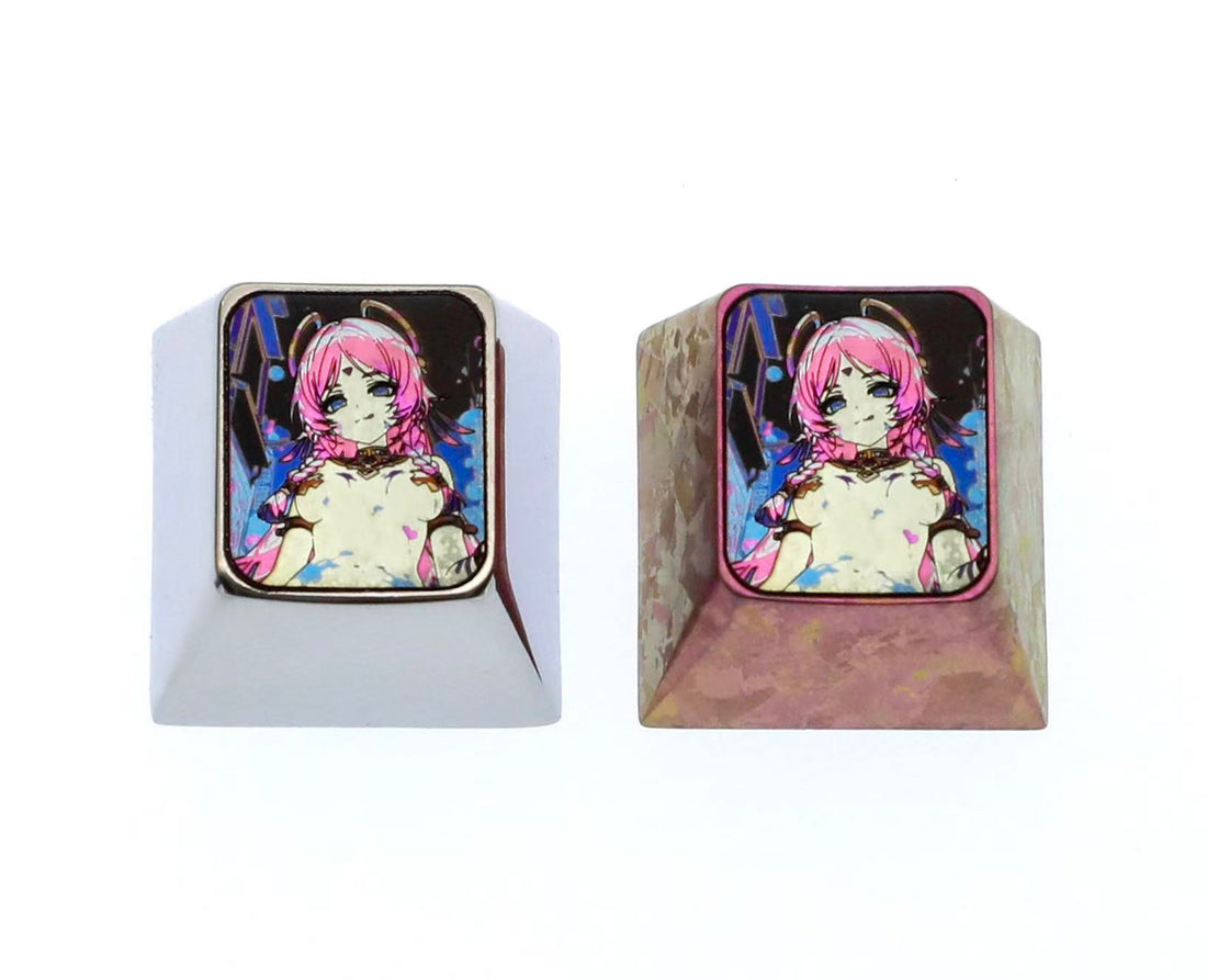 Genshin Impact, Citlali, 1U titanium alloy metal personalized keycaps, anime and game character carving art creative keycaps