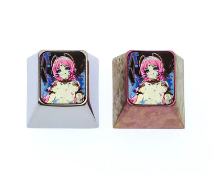 Genshin Impact, Citlali, 1U titanium alloy metal personalized keycaps, anime and game character carving art creative keycaps