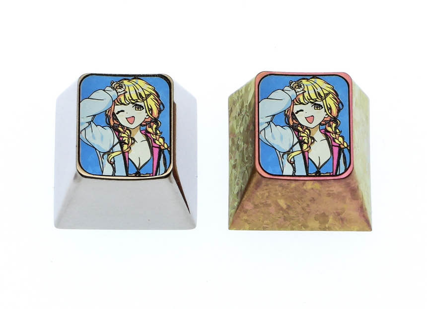 Kotone Fujita, 1U titanium alloy personalized keycaps, cute and creative metal keycaps for anime and game characters