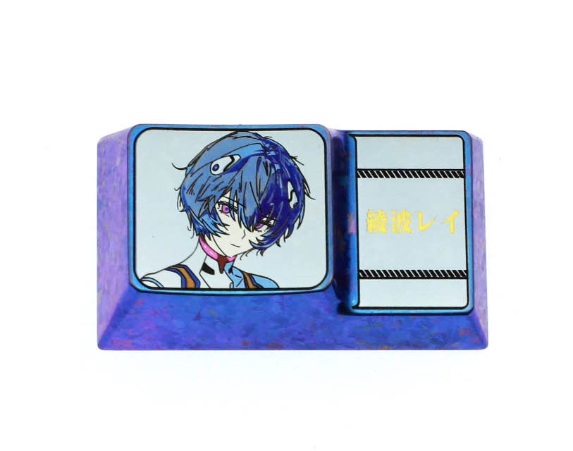 EVA, Ayanami Rei, 1.75 stair step caps titanium alloy personalized keycaps, anime and game metal carved keycaps