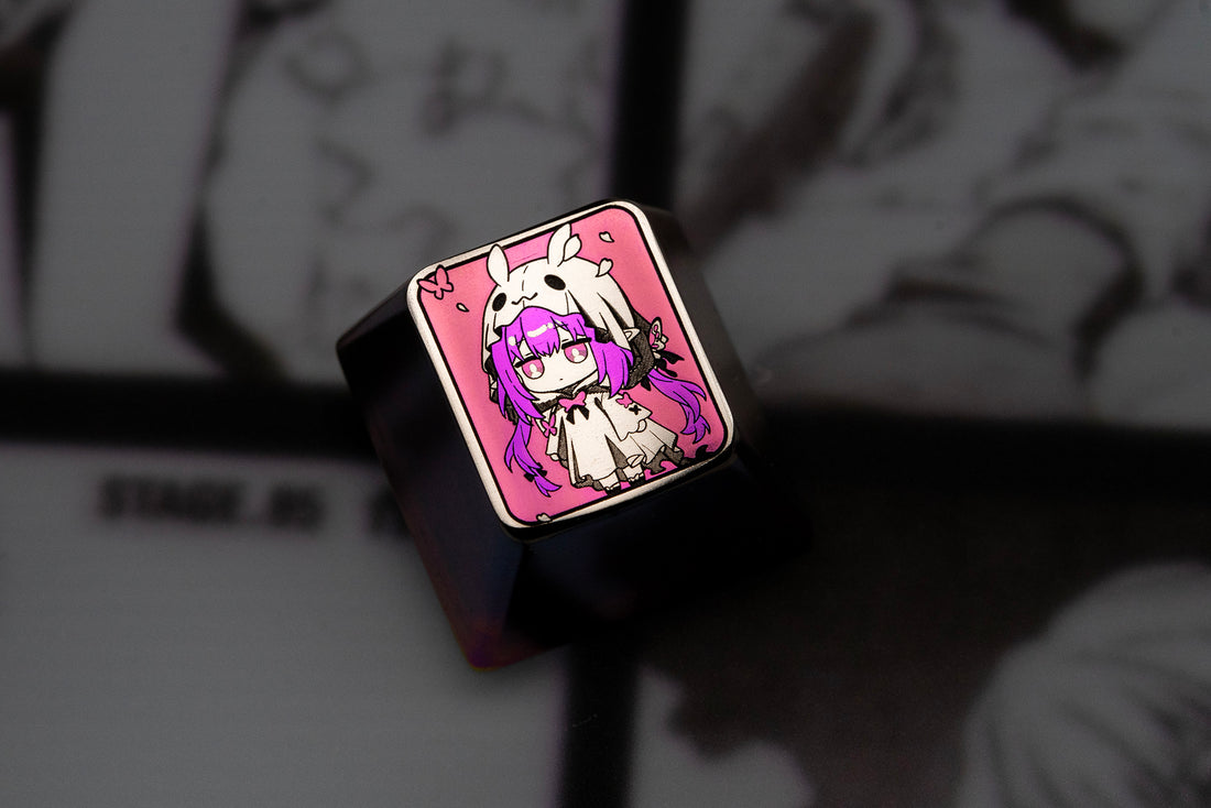 Honkai, Castorise, 1U titanium alloy personalized keycaps, anime and game character decoration keycaps