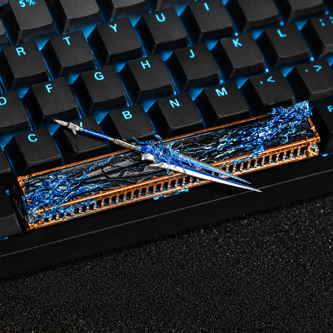 World of Warcraft, Thunderfury,Blessed Blade of the Windseeker 6.25U Spacebar Metal Personalized Keycaps, Metal Keycaps, Anime and Game Culture Creative Keycaps, Mechanical Keyboard Decorative Keycaps