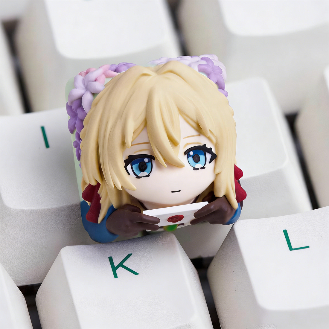 Violet Evergarden theme, multi-color resin personalized keycaps, anime and game culture peripheral decorative keycaps