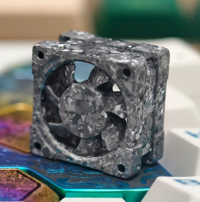Titanium alloy EDC fan keycaps, titanium alloy movable fan blades, mechanical keyboard decorative keycaps, CNC metal processing customized keycaps