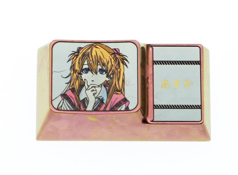 EVA, Ayanami Rei, Asuka，1.75 stair step caps titanium alloy personalized keycaps, anime and game metal carved keycaps