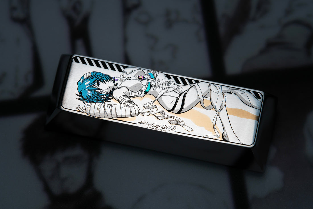 EVA, Ayanami Rei, 2.75U titanium alloy personalized keycaps, metal carved keycaps around anime and game characters