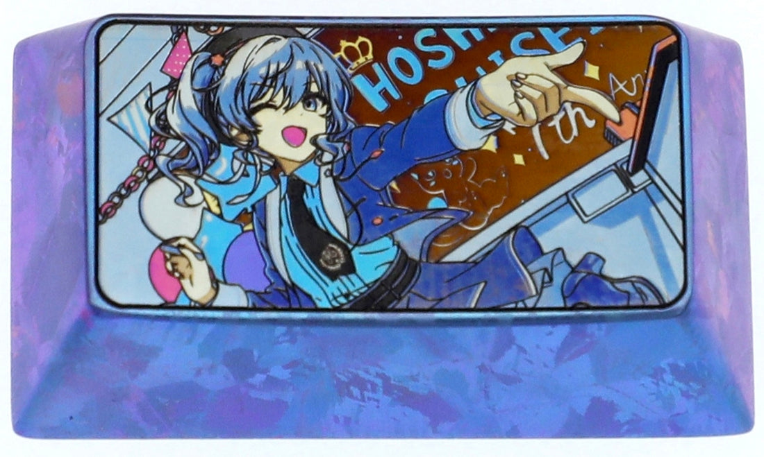 Hoshimati Suisei, 1.75U titanium alloy personalized keycap, anime, game, music, character peripheral art keycap