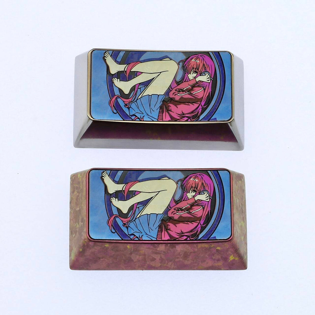 Bocchi The Rock! , Gotoh Hitori, 1.75u titanium alloy personalized keycaps, metal keycaps for anime, game, music, and character peripherals