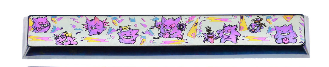 Pok é mon, Gengar Titanium Spacebar 6.25U/7U. Anime game character peripheral metal personalized keycaps