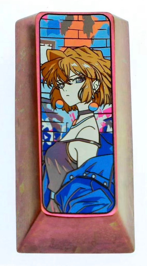 Detective Conan, Anita Hailey Titanium Alloy Pad with Vertical 2U &quot;+&quot; and Enter Key in the Number Area Anime Game Metal Carving Personalized Keycaps