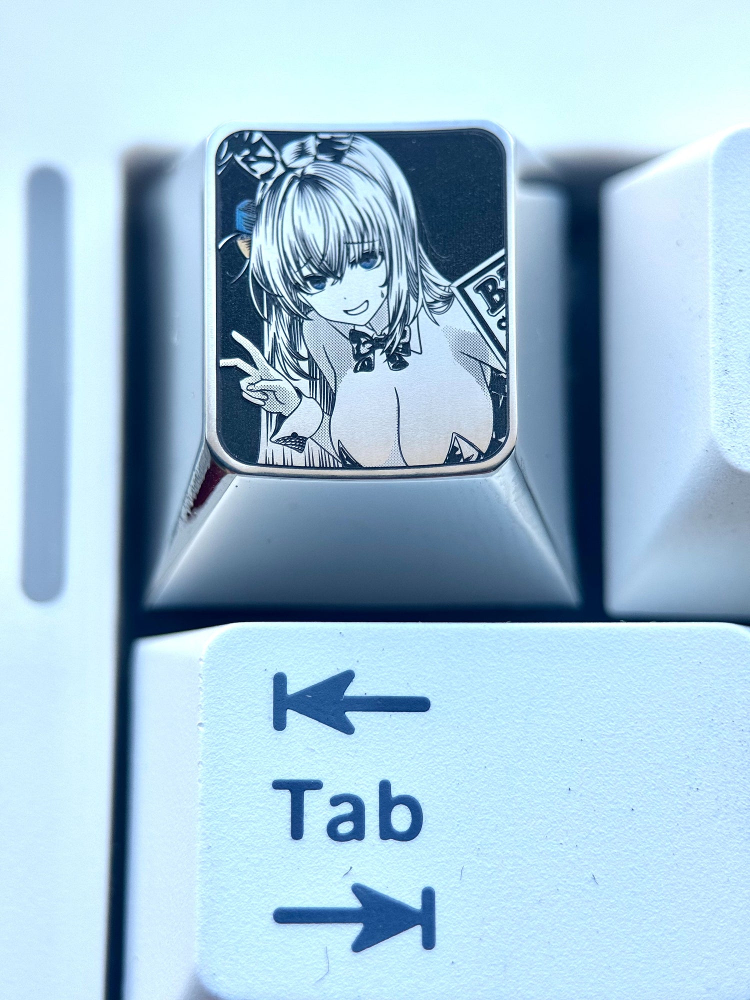 Bocchi The Rock! ， Gotoh Hitori, 1U titanium alloy personalized keycap, anime game metal precision carved keycap