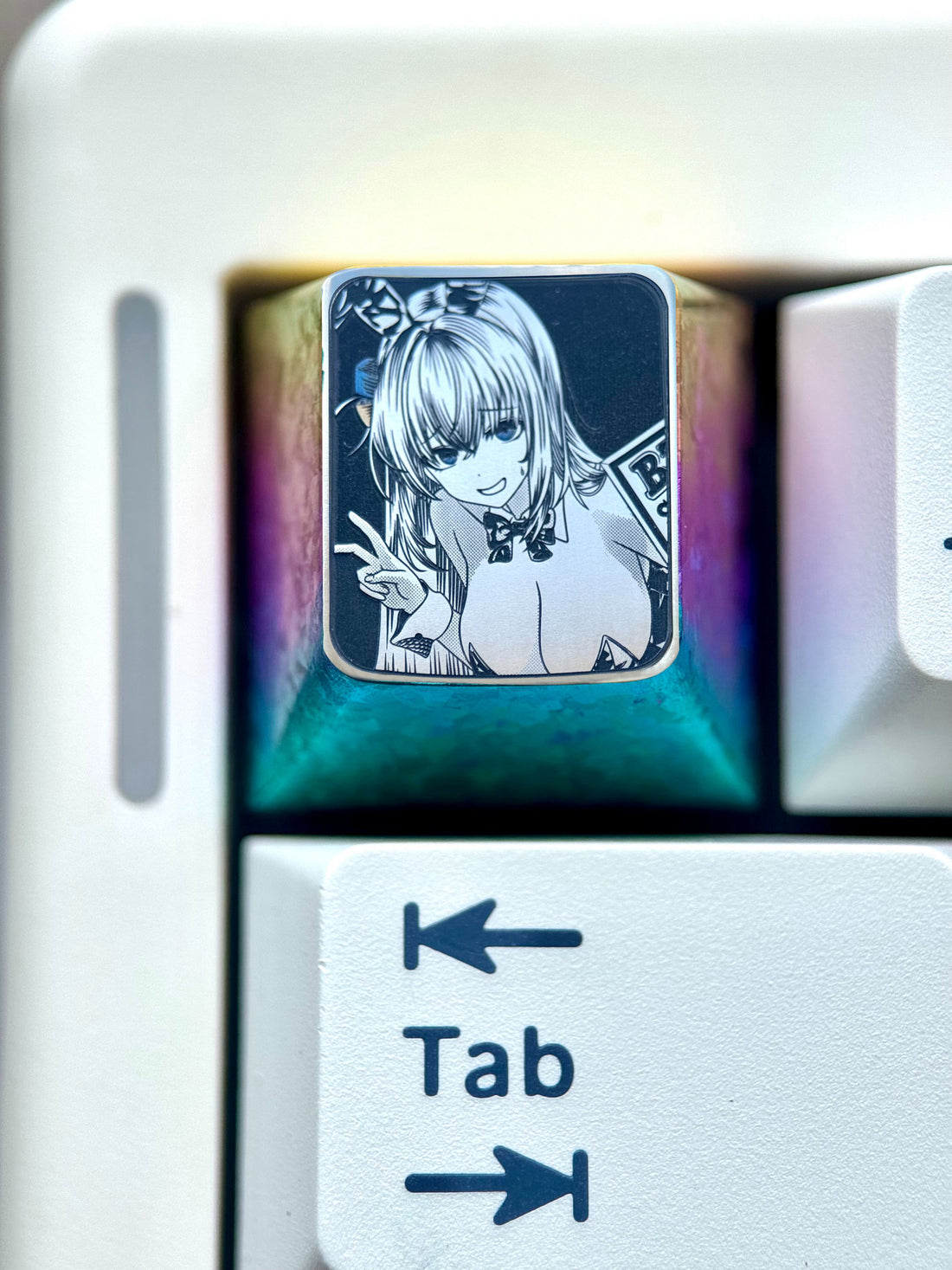Bocchi The Rock! ， Gotoh Hitori, 1U titanium alloy personalized keycap, anime game metal precision carved keycap