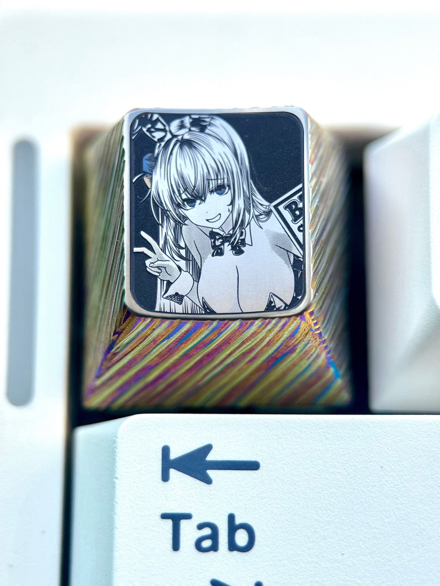 Bocchi The Rock! ， Gotoh Hitori, 1U titanium alloy personalized keycap, anime game metal precision carved keycap