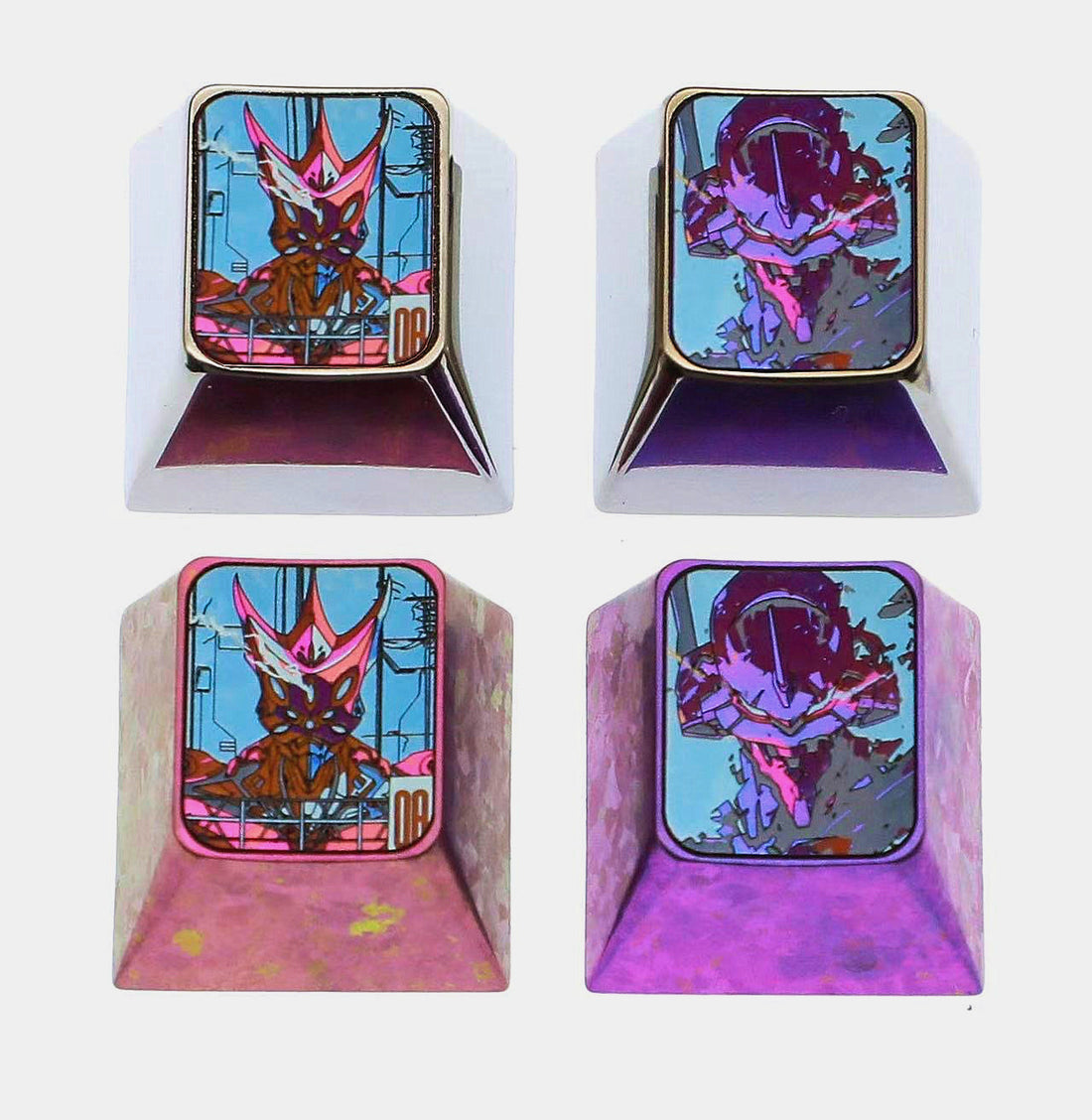 EVA, EVANGELION-01, EVANGELION-08 Production Model, 1U titanium alloy precision carved personalized keycaps