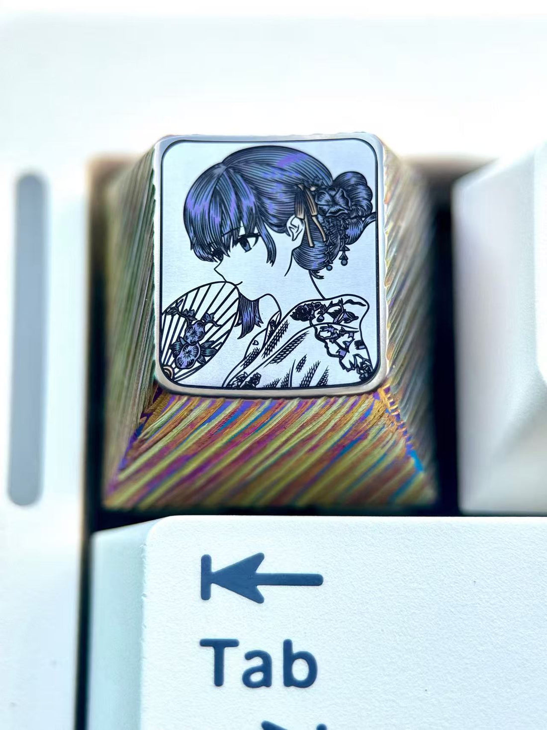 Fate/stay night, Matou Sakura, 1U titanium alloy precision carved personalized keycaps, anime and game culture creative keycaps
