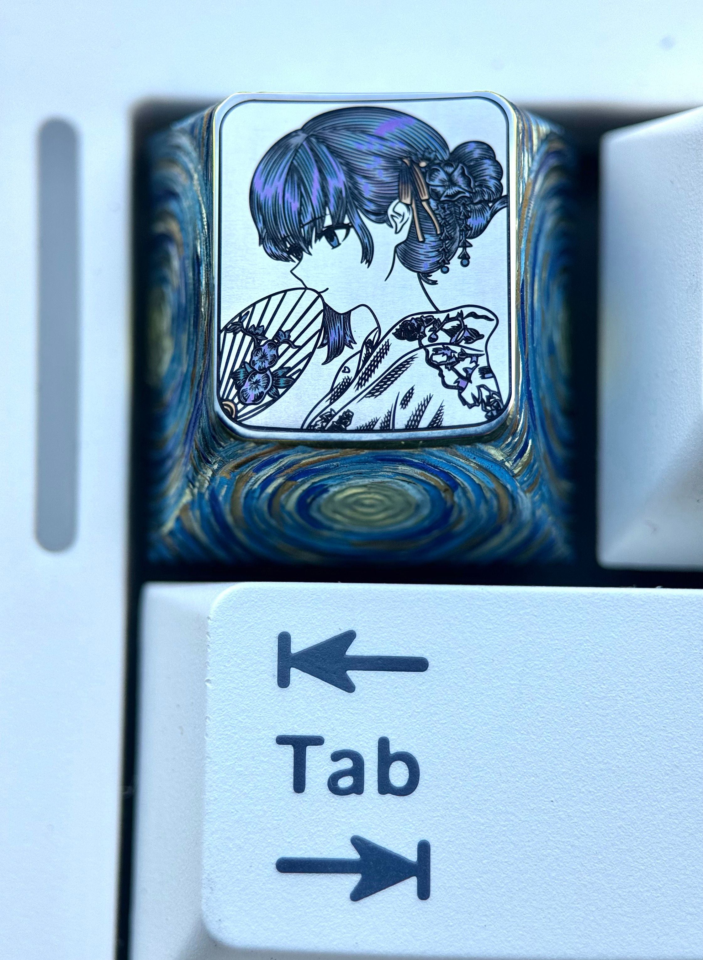 Fate/stay night, Matou Sakura, 1U titanium alloy precision carved personalized keycaps, anime and game culture creative keycaps