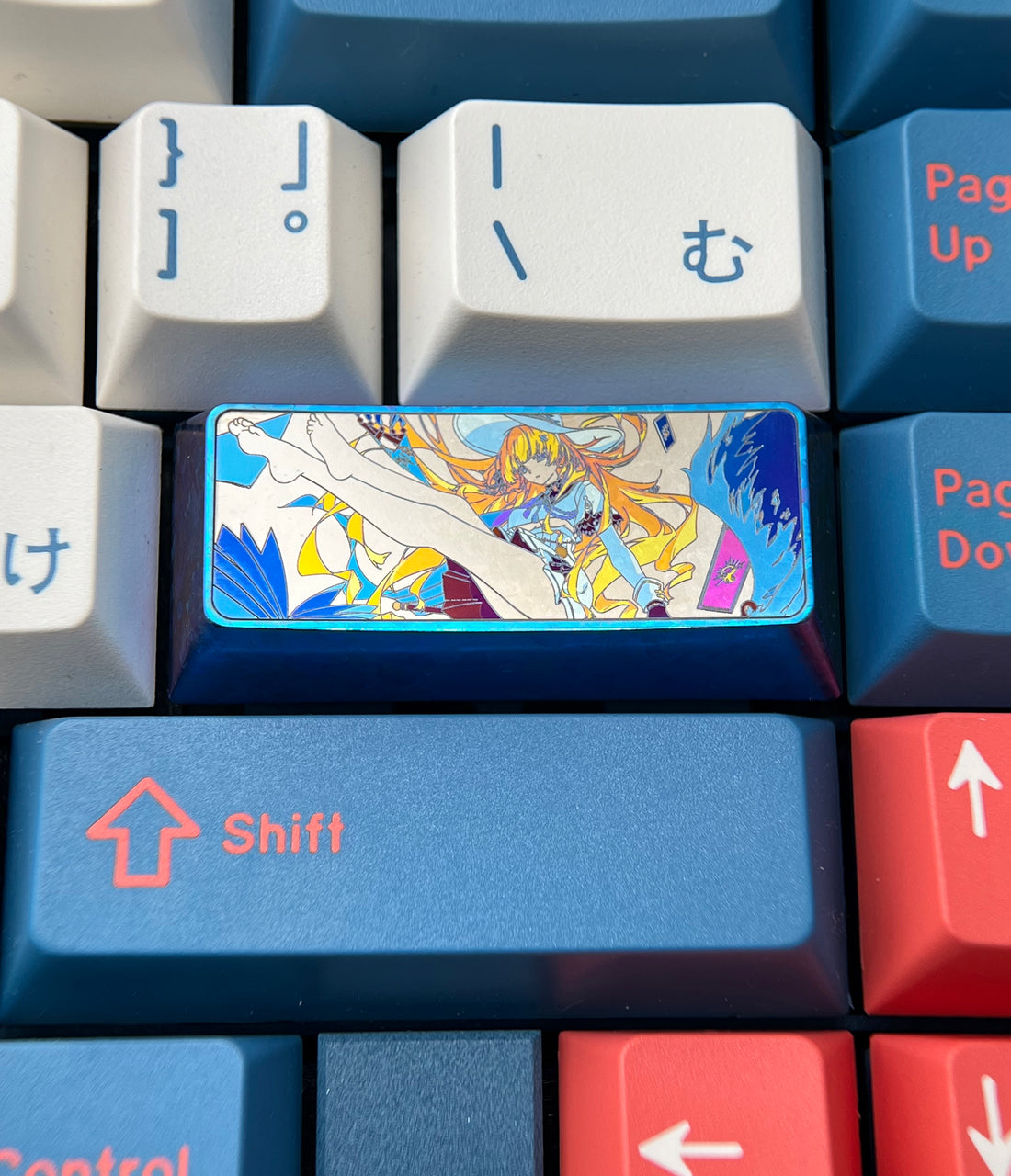 Wuthering Waves, Phoebe, 2.25U titanium alloy personalized keycaps, anime and game culture creative personalized metal decorative keycaps