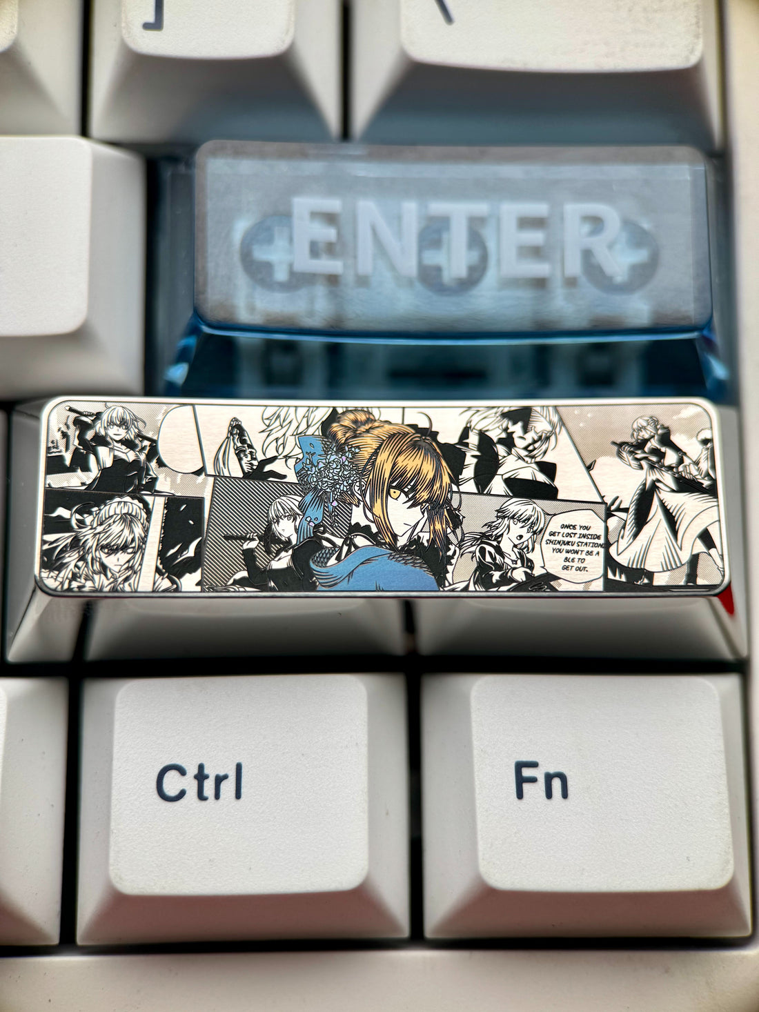 Fate/stay night, Altria Pendragon, saber2.75U titanium alloy precision carved personalized keycaps, anime and game culture creative keycaps