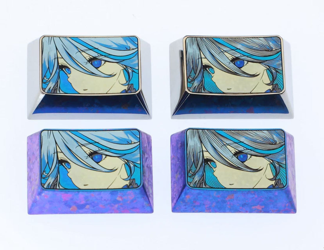Genshin Impact, Furina de Fontaine, 1.5U titanium alloy/precision carving, personalized metal keycap carving for anime and games