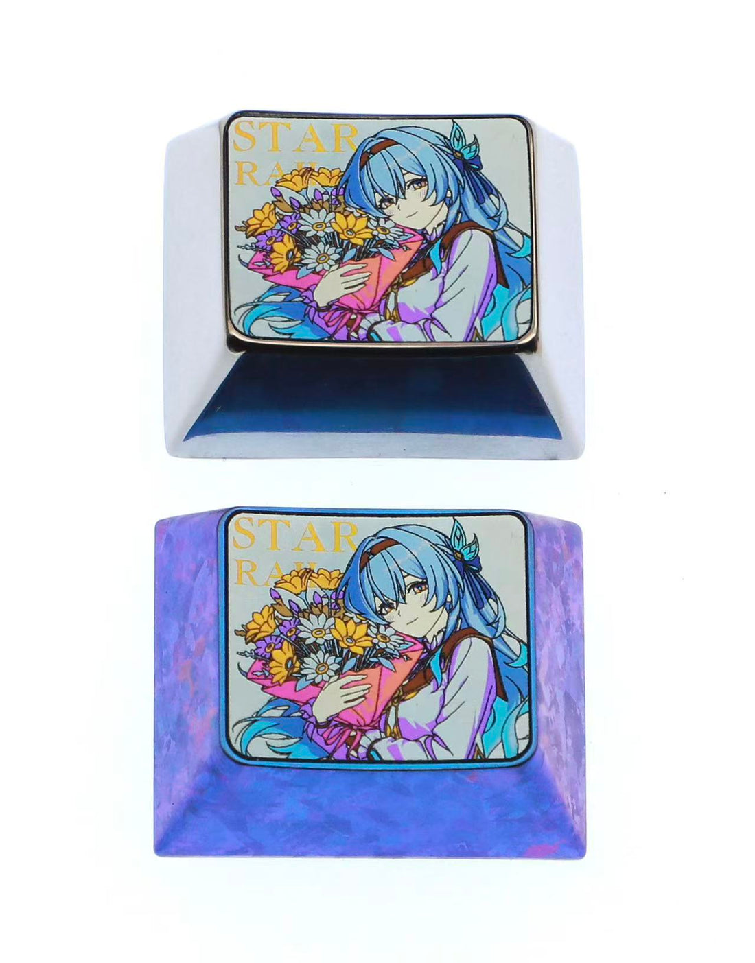 Honkai: Star Rail, Firefly, 1.25U titanium alloy metal personalized keycaps, anime and game character peripheral products, decorative keycaps.